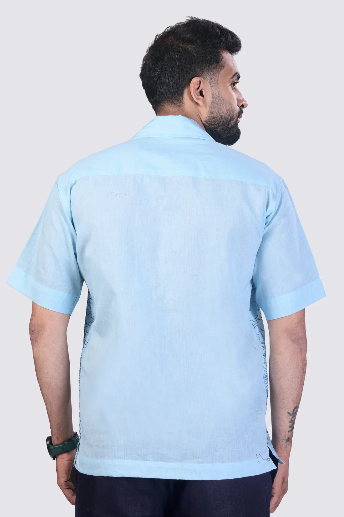 WINGS OF ETERNITY - EMBROIDERED COTTON SHIRT