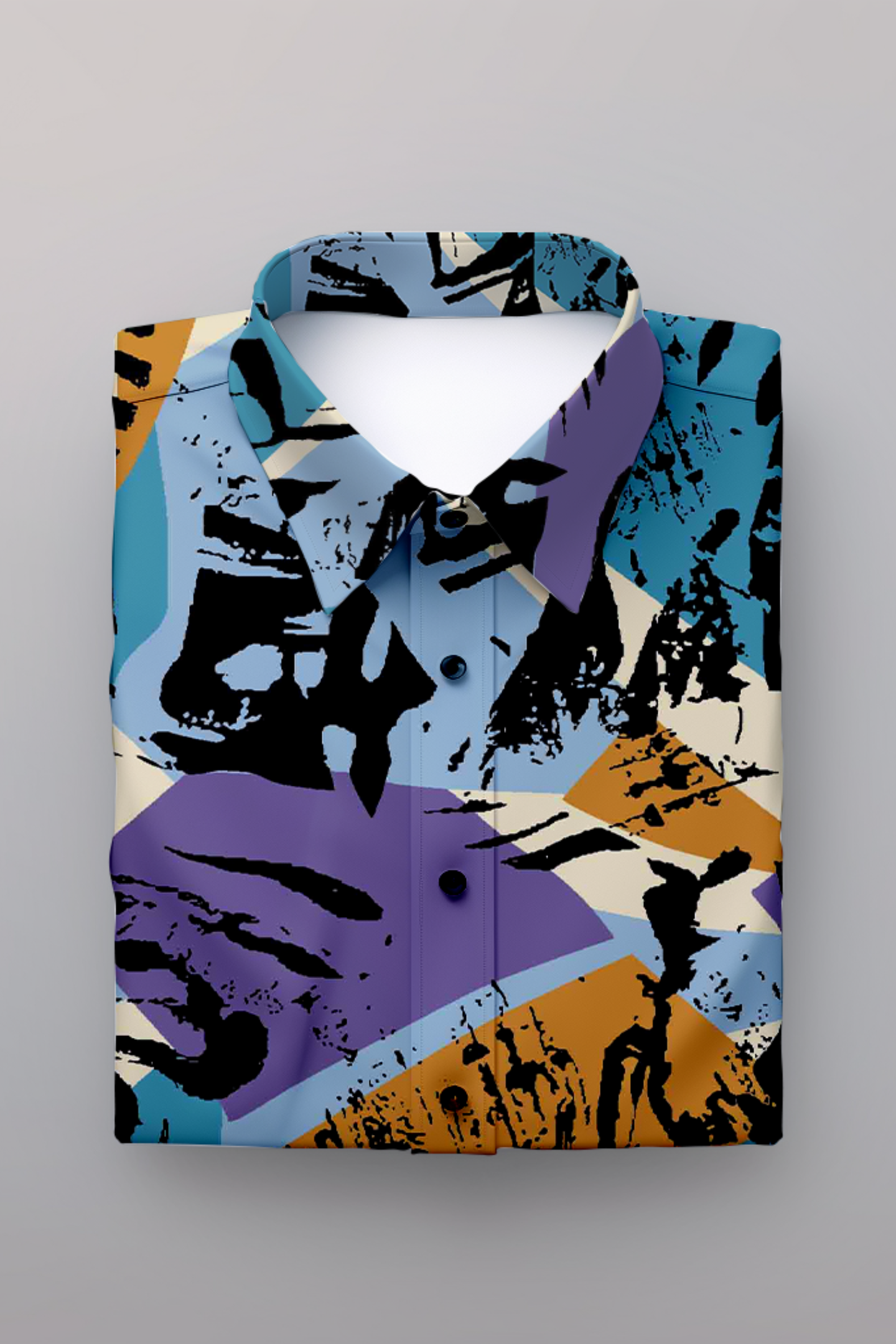 Abstract Splash Blue, Purple & Rust Tones