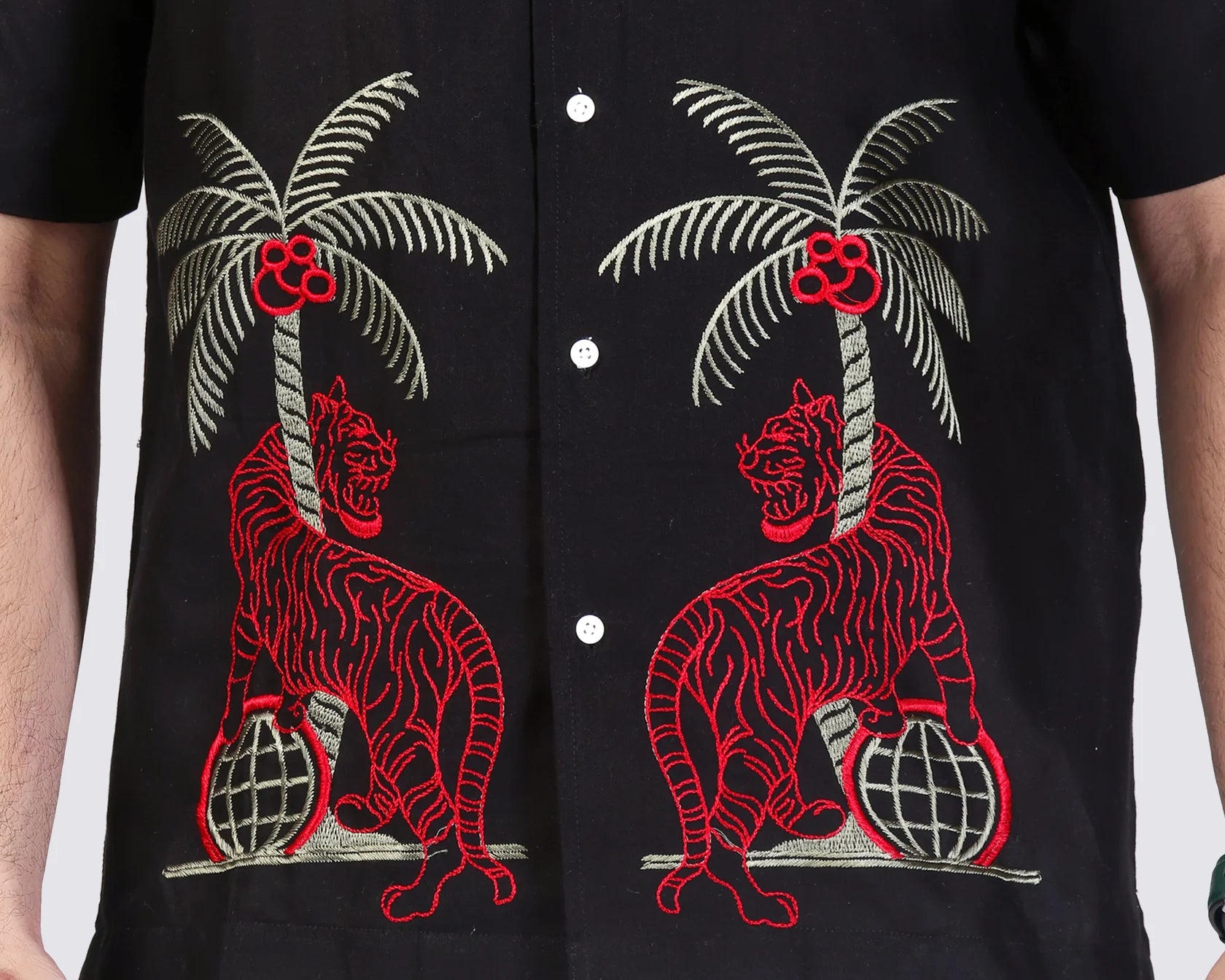 BLACK PANTHER - EMBROIDERED COTTON SHIRT