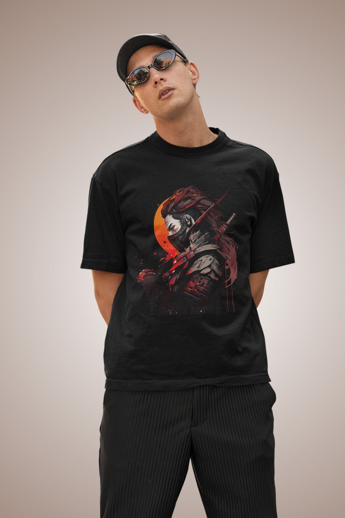 Red Eclipse Warrior Samurai Oversize