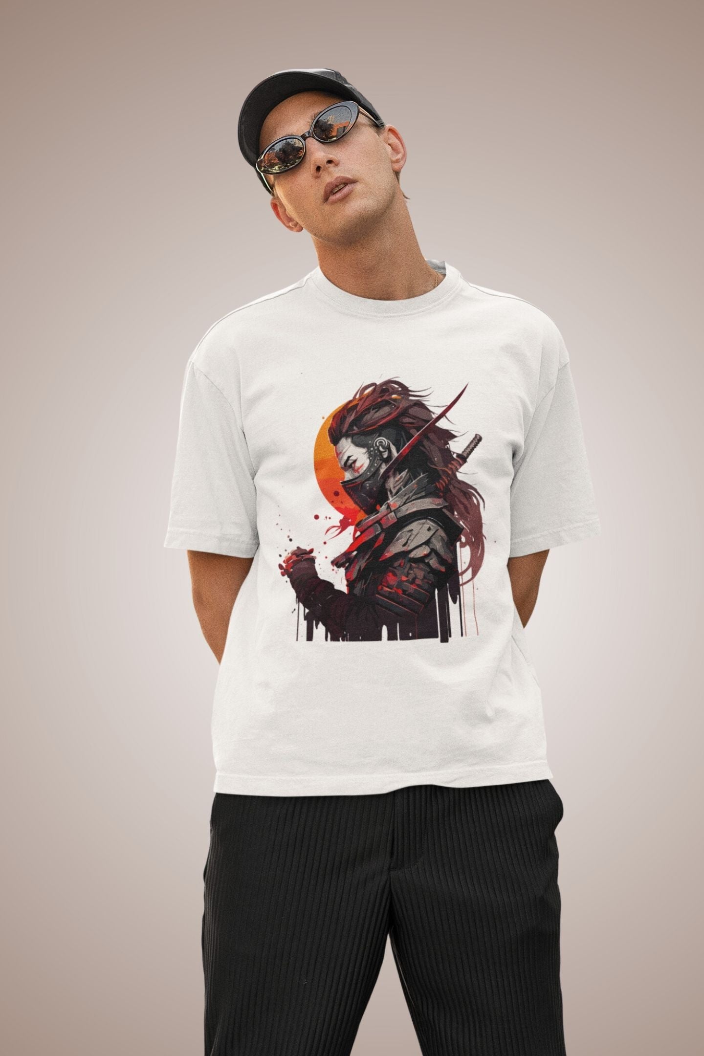 Red Eclipse Warrior Samurai Oversize